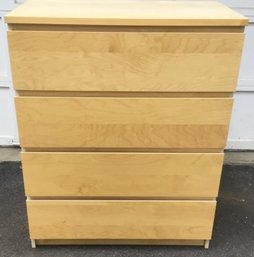 4 Drawer Light Color Dresser, Clean Line.