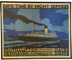 SS Normany Poster 'New Haven- South Hampton' By Listed Artist Kenneth Shoesmith (1890-1939) (T)