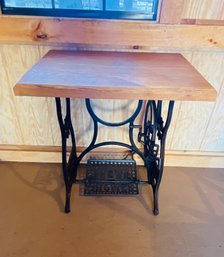 Thick Oak Top Custom Sewing Machine Table