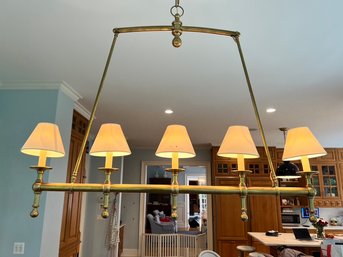 Visual Comfort Classic 5 Light 45' Wide Linear Brass Chandelier