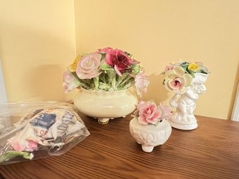 Porcelain Flower Arrangements, See Photos