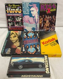 Lot Of 7 Various VHS Tapes Including Elvis And Kiss