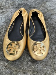 Tory Burch Gold Flats Size 7M