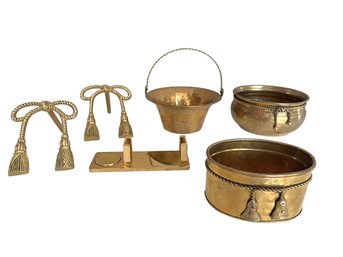 Collection Of Six Brass Objects