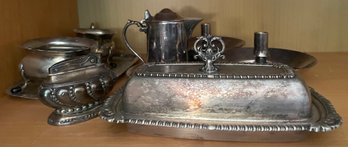 Eight Piece Silver Plate Lot