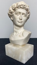 Alabaster Marble Bust Sculpture By Giuseppe Bessi