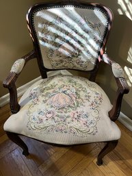 Needlepoint Seat Dancing Lady Armchair