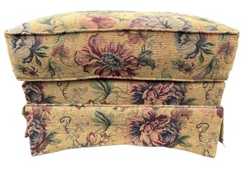 Floral Fabric Ottoman