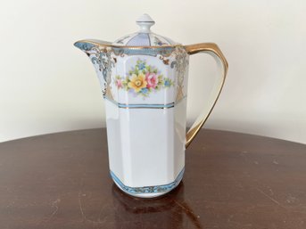 Antique Japanese Nippon Hand Painted Porcelain Teapot