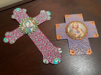 Hand Crafted And Hand Painted Crosses Artist Signed