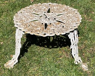 Vintage Cast Aluminum, Ornate Iron Garden Petite Table