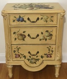 Tuscan 3 Drawer Dresser, Hand Painted Wood, Fruit Decor