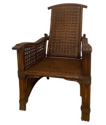 A Vintage Rattan 'Hemingway' Reclining Armchair