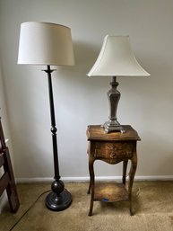 Metal Floor Lamp & Table Lamp