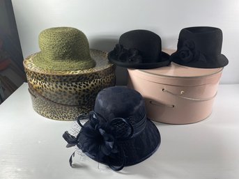 Vintage Hats , Betmar NY , Liz Claiborne , Swan NY