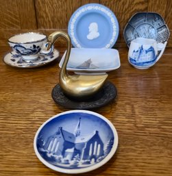 Collectable Items-Delft, Wedgwood, Holland & Denmark And Brass Swan