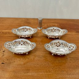 5 Tiffany & Co Sterling Silver Small Pierced  Nut Bowl  And A Salt Shaker