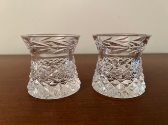 Pair Of Waterford Crystal Toothpick Holders
