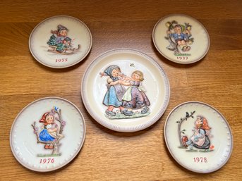 Goebel Club Members Collector Plates 1975 To 1978 W/ 1980 Platter