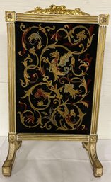 19th Century French Gild Needlepoint Fires Screen