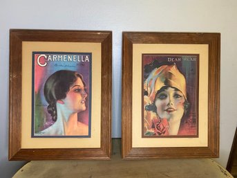 2 Beautiful Framed 1900s Sheet Music