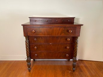 19th Century Flame Mohagany Empire Chest