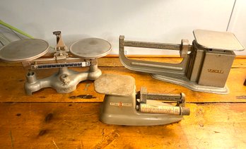 Welch,triner And Pitney Bowes Trip Scales And Air Mail Scal