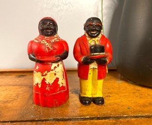 Lot 2- Aunt Jemima And Uncle Moses Salt And Pepper Shakers- Black Americana