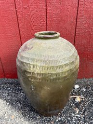 Large Rustic Vintage Earthenware Vessel