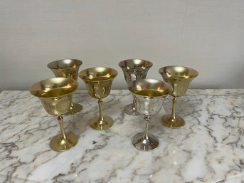 Vintage Leonard E.P.N.S Silver Plated Wine Cups