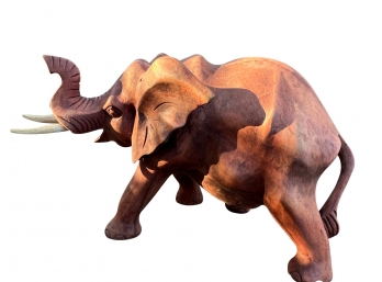 Hand Carved Wooden Elephant