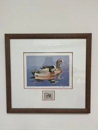 Limited Edition Signed Print Of Migratory Bird Hunting & Conservation Stamp, Wigeon