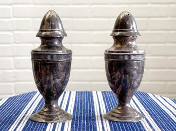 Fine Silver Plated Salt & Pepper Shakers - A Pair
