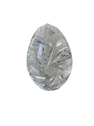 A Vintage Lead Crystal Egg Paperweight