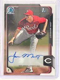 2015 1st. Bowman Chrome Certified Autograph Issue Jon Moscot Signed Rookie Card #BCAP-JMO