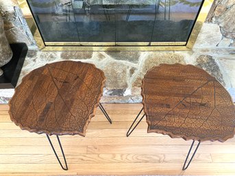 PAIR Hand Made Mid Century Style Artisan Tables