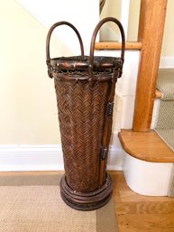 Vintage Wicker Umbrella Stand