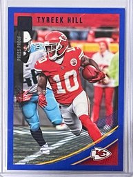 2018 Panini Donruss Tyreek Hill Press Proof Blue Parallel Card #139