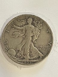 1935-S  Walking Liberty Silver Half Dollar
