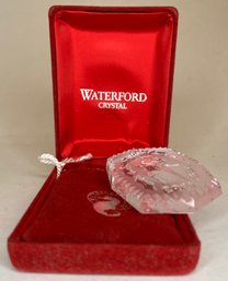 Vtg Annual 1993 Waterford Glass Christmas Ornament - 10 Lords A Leaping - Impressed Image - Box Sleeve Decal