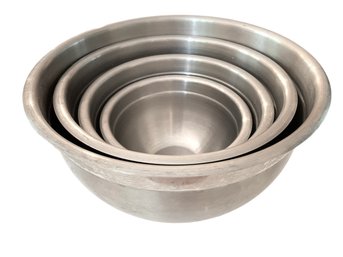 Set Of Four Kirkland Signature Professional Quality Stainless Mixing Bowls