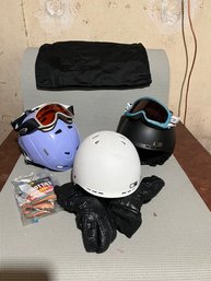 Ski Helmets, With Goggles