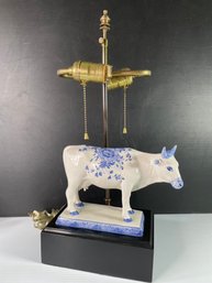 Delft Style Cow Lamp.