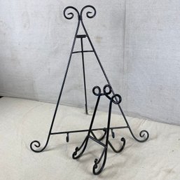 Two Metal Plate Or Art Easels