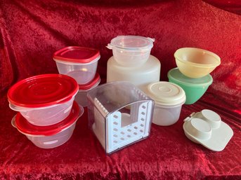 Food Storage Containers Vintage Tupperware Bread Slicer Cake Cover