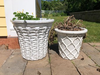 White Glazed Pots