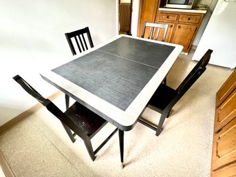 Mid-Century Laminate Formica Table And 4 Chairs