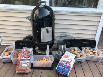 WEBER 18in Smokey Mountain Cooker/Smoker And More!!