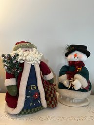 Fleece And Spring Bottom Santa And Snowman