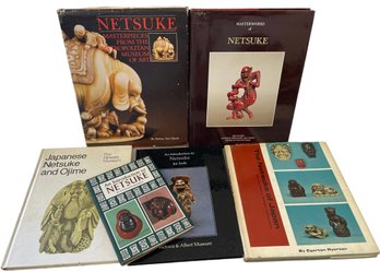 A Collection Of Six Hardcover Books On Collecting Netsuke (A)